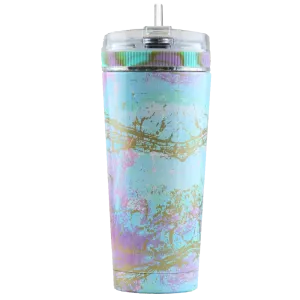 26oz Rainbow Splash Flex Bottle with Metal Base