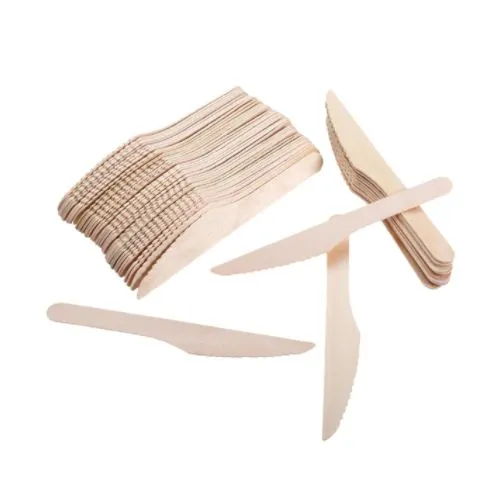 400 X Disposable Wooden Cutlery Bulk Bamboo Party 160mm - Spoons/Knives/Forks