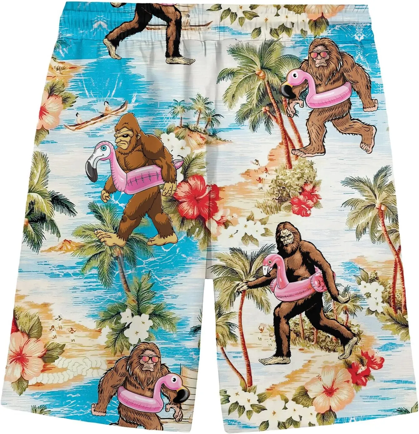 ACEPrints Funny Hawaiian Shorts for Men Casual Shorts Men Retro Hawaiian Mens Shorts Swim Shorts for Men Mens Swim Trunks