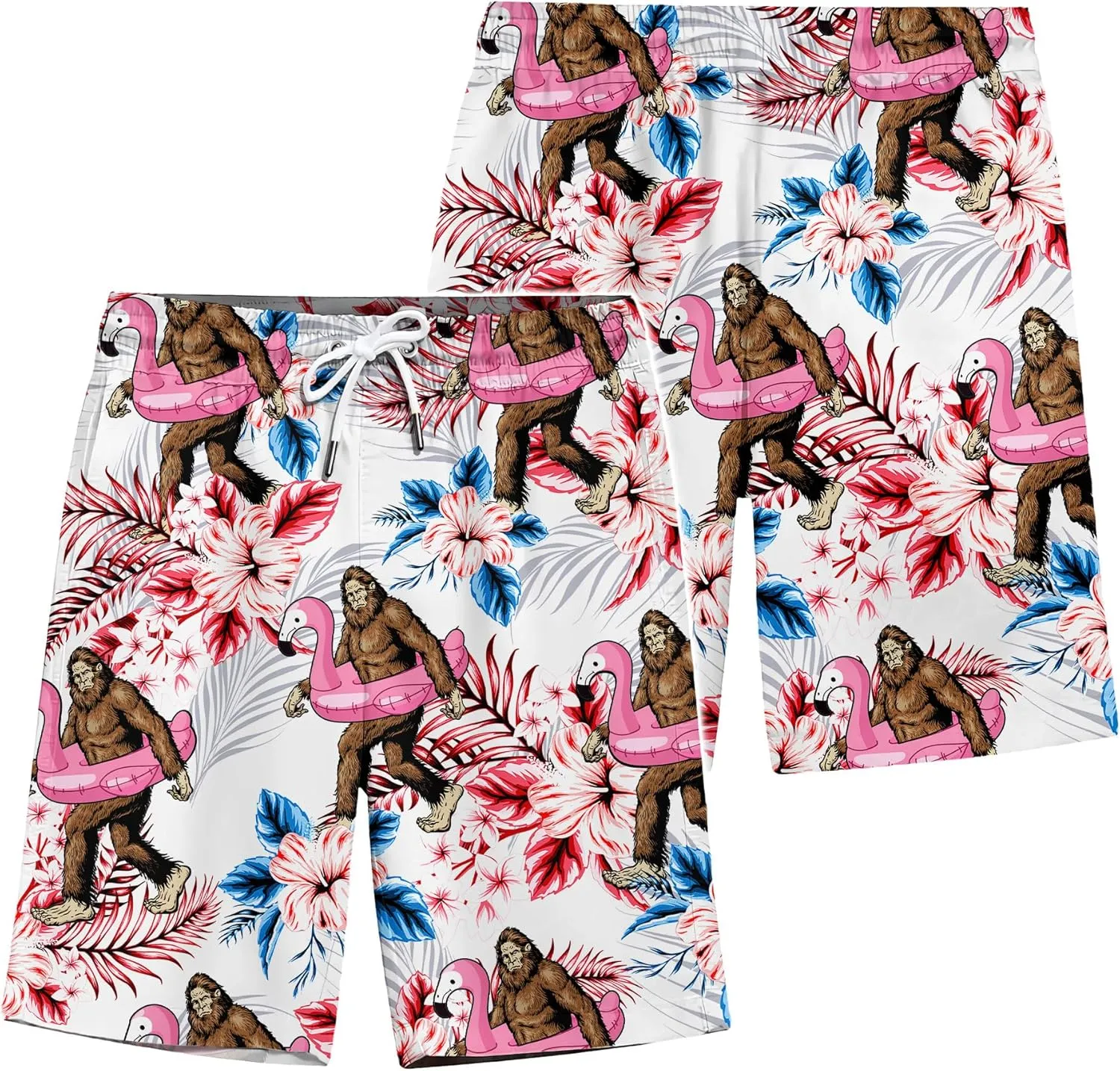ACEPrints Funny Hawaiian Shorts for Men Casual Shorts Men Retro Hawaiian Mens Shorts Swim Shorts for Men Mens Swim Trunks