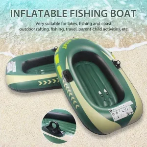 Adult Inflatable Raft, Inflatable Boat with Paddles, Small Raft Kayak Fishing Boat