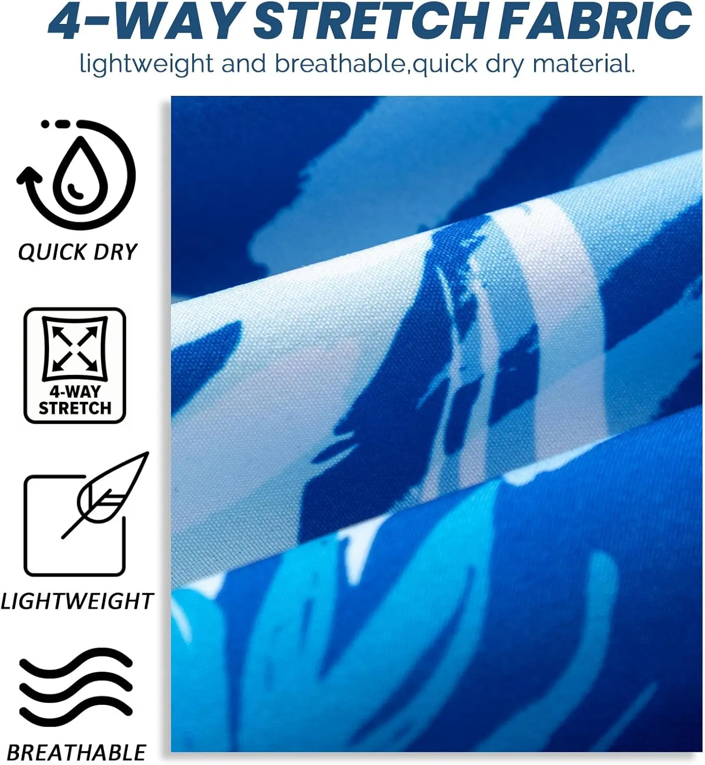 Aueyan Mens Swim Trunks 5.5 inch with Compression Liner Zipper Pockets,Quick Dry Swimsuit Trunks Funny Beach Board Shorts