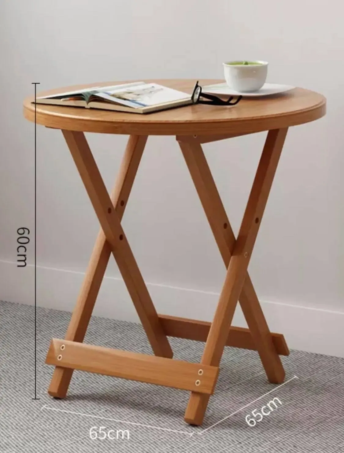 Bamboo Wooden Table Square Or Round Foldable Dining Study Picnic In or Outdoor竹桌