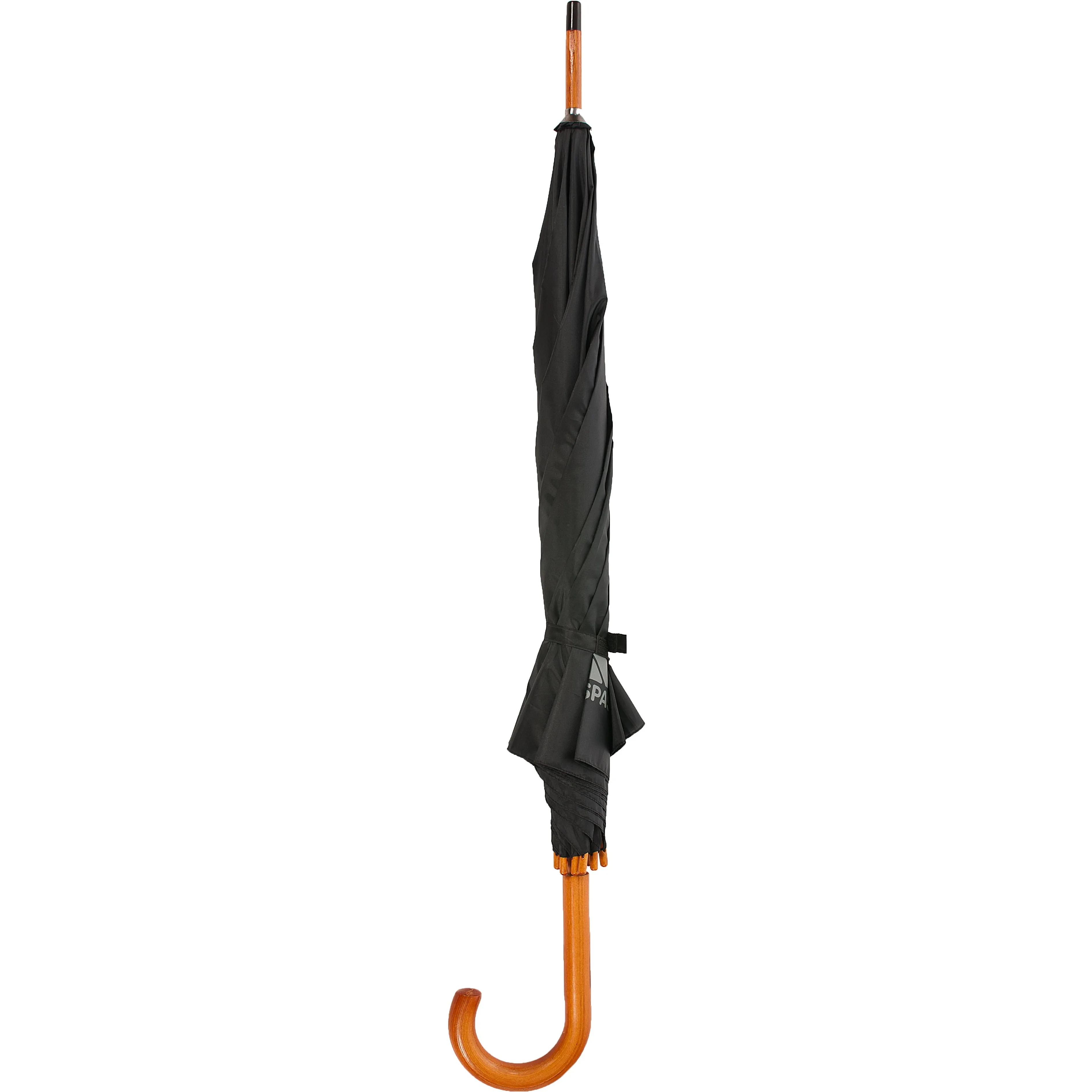 Baum Black Umbrella with Wooden Handle