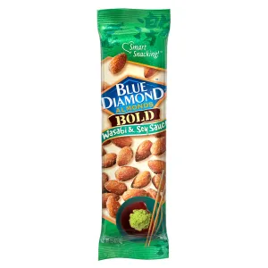 Bold Wasabi and Soy Sauce Almonds 1.5 Oz Bagged