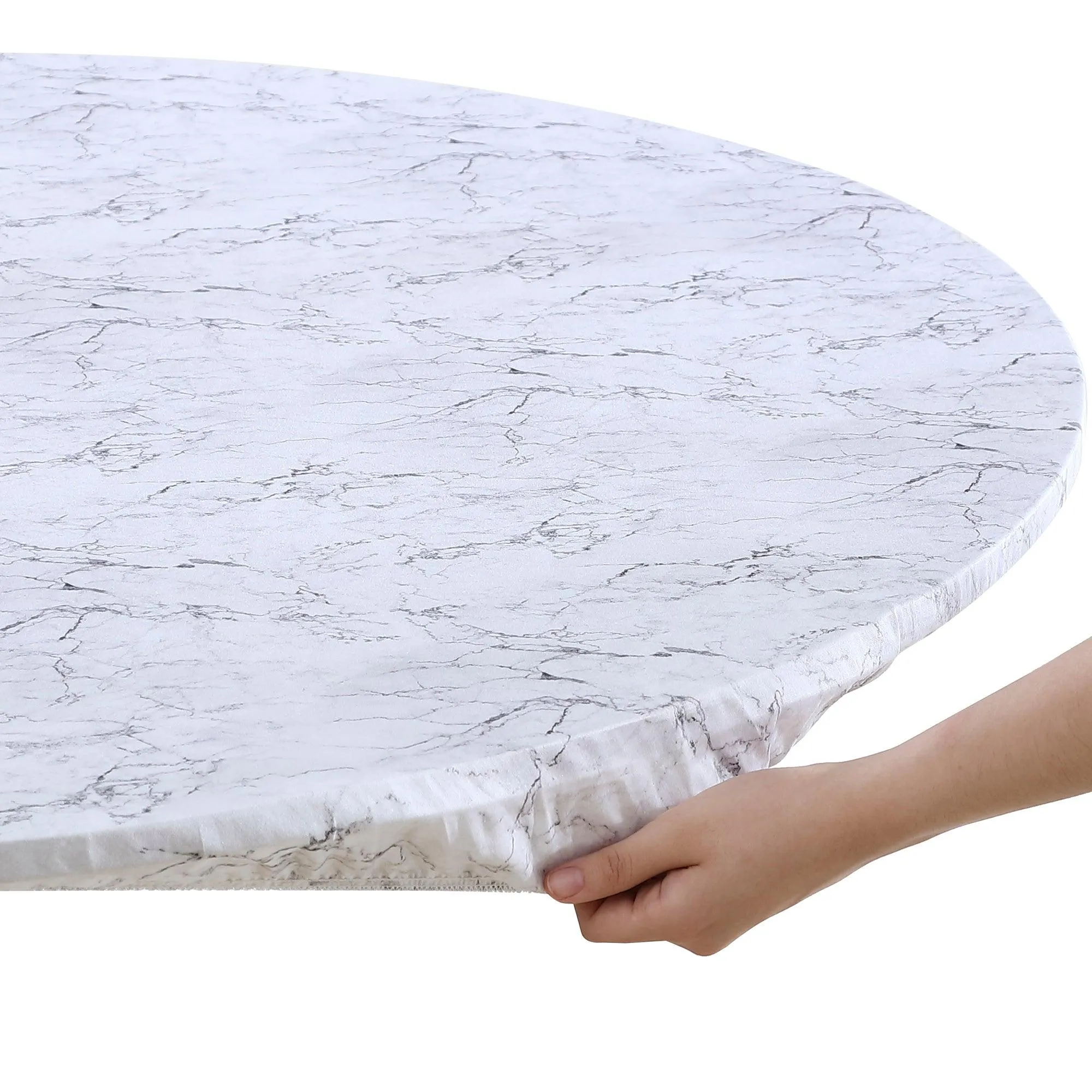 Brielle Home 100% Cotton Printed Fabric Fitted Table Cover