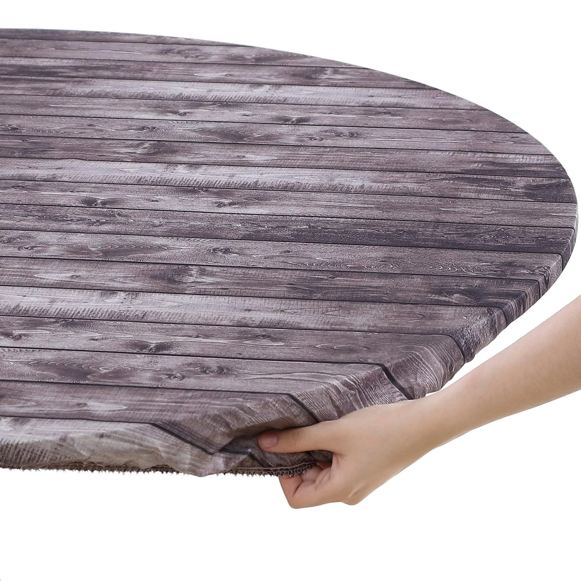Brielle Home 100% Cotton Printed Fabric Fitted Table Cover