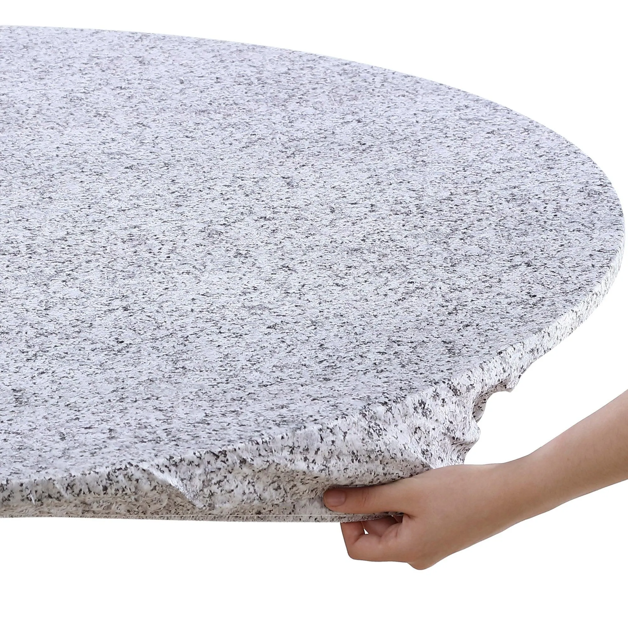 Brielle Home 100% Cotton Printed Fabric Fitted Table Cover