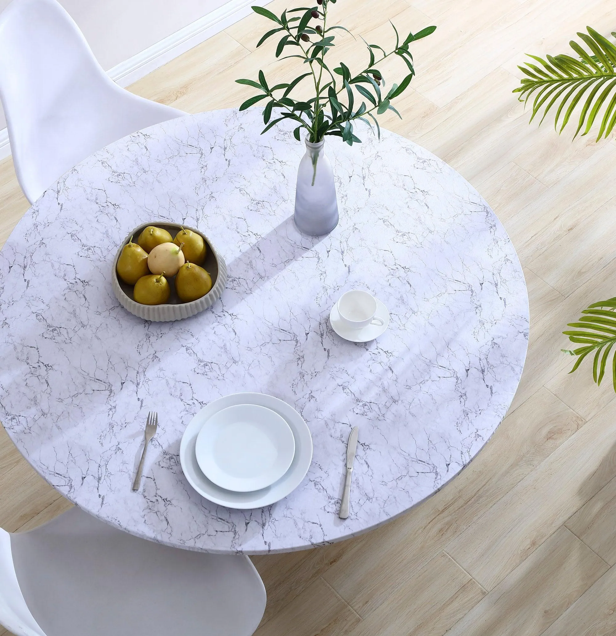 Brielle Home 100% Cotton Printed Fabric Fitted Table Cover