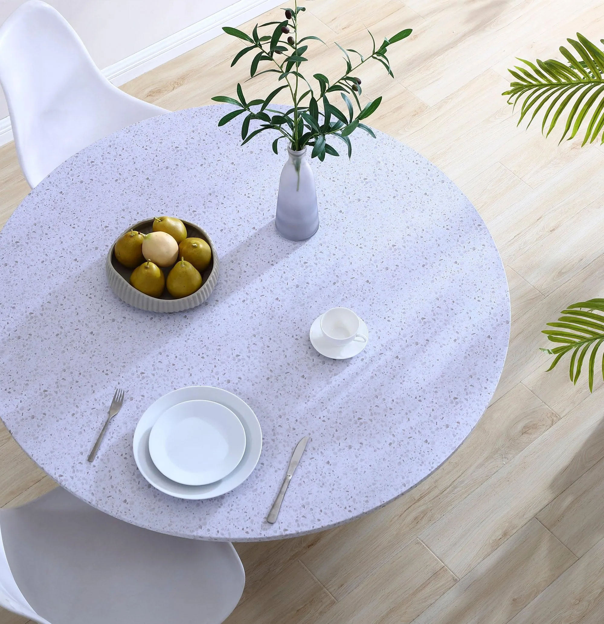 Brielle Home 100% Cotton Printed Fabric Fitted Table Cover