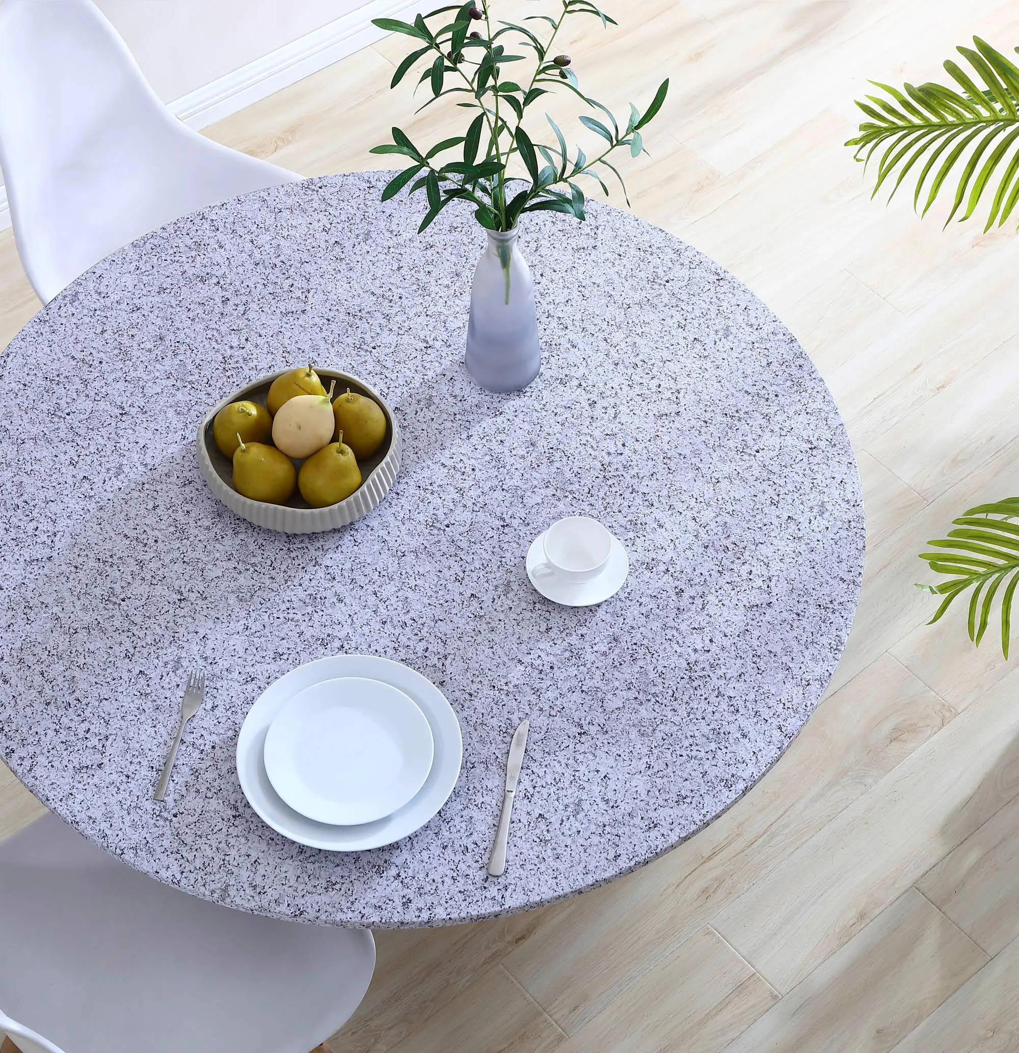 Brielle Home 100% Cotton Printed Fabric Fitted Table Cover