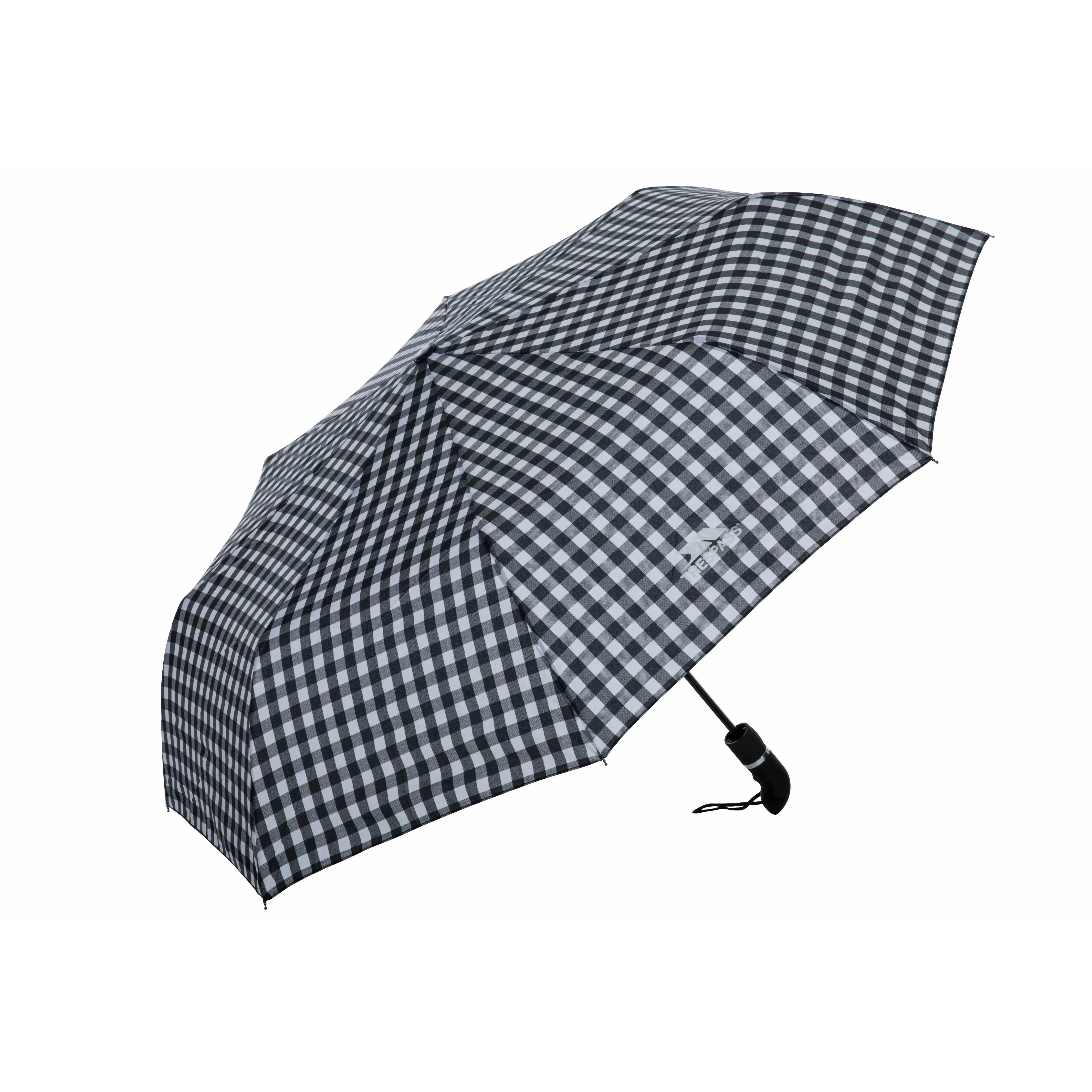 Brolli Compact Umbrella in Black Check