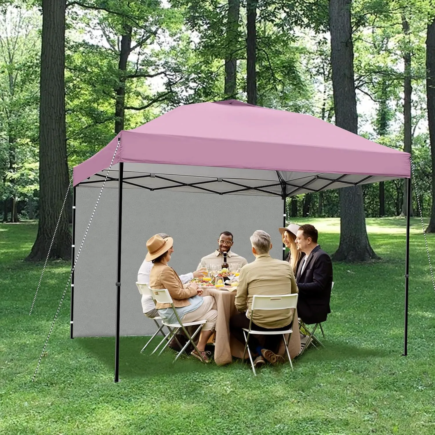 Canopy Tent Sidewalls for 1010 Pop Up Canopy, Instant Canopy SunWall with Waterproof and UV Protection Layer, Straight Leg Canopy Shade Wall, 1 Pack Sidewall Only(LightPink)