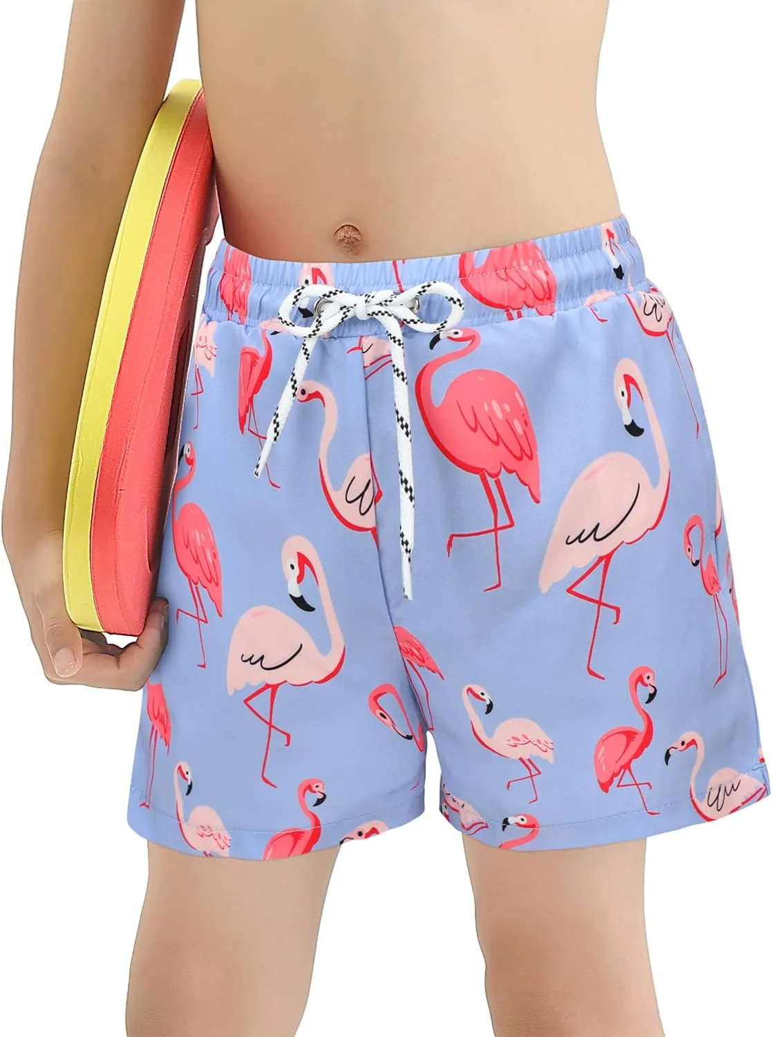 CULACCINO Boys Swim Trunks Boxer Brief Liner Anti Chafe Toddler Swim Shorts Boy Bathing Suit with Compression Liner 2-16T