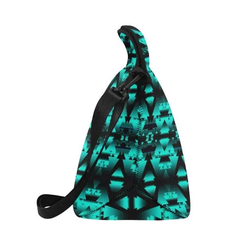Dark-Deep Lake-Winter-Camp Neoprene Lunch Bag/Large