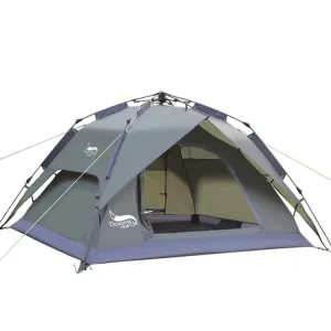 Desert&Fox Outdoor Travel Camp Tent Beach Automatic Easily Building Tent for 3-4 People(Army Green)