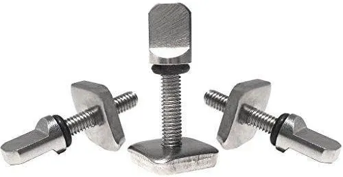 DORSAL Surfboard Fins Thumb Screw and Plate for Longboard Center - Stainless Steel