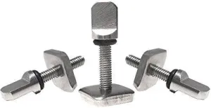 DORSAL Surfboard Fins Thumb Screw and Plate for Longboard Center - Stainless Steel