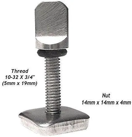 DORSAL Surfboard Fins Thumb Screw and Plate for Longboard Center - Stainless Steel