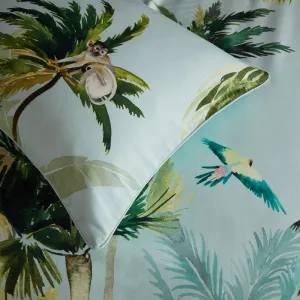 Forsteriana Palms Pillowcase Pair Sky Blue