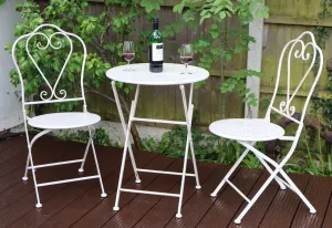 French Style Metal Bistro Set,Cholet Bistro Set,Antique White