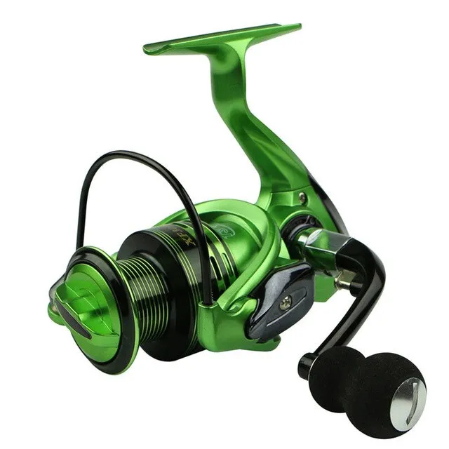 Gold Green Spinning Fishing Reel