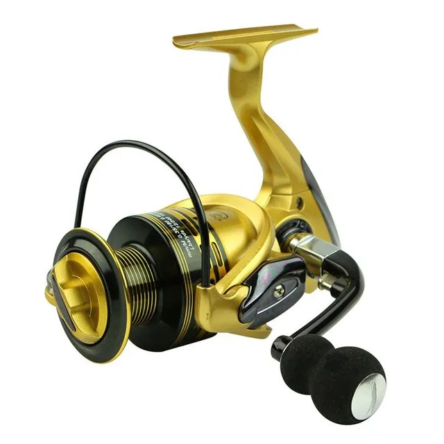 Gold Green Spinning Fishing Reel