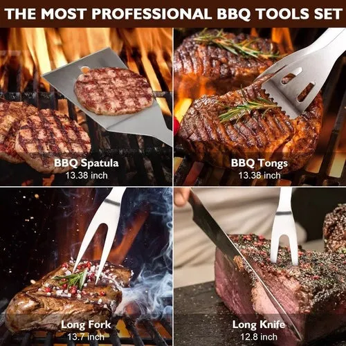 GOUTDOORS Outdoor Stainless Steel Barbeque BBQ Grilling Tools Set