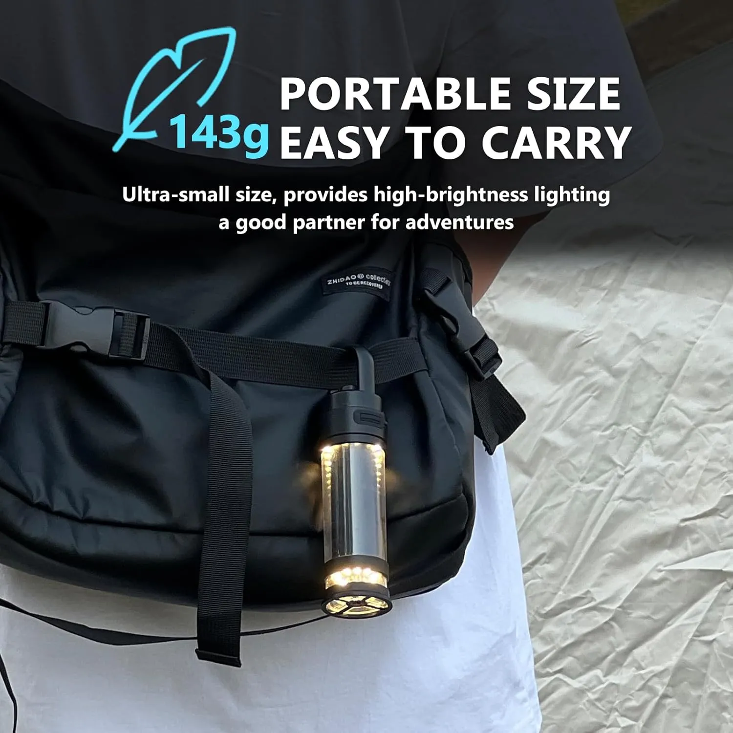 Hanging LED Camping Light with Stand, 4 Modes Dimmable Camp Lamp with Type-C Rechargeable, 4500mAh Tent Ambient Lantern for Outdoor Hiking,Glamping,Emergency(Black)