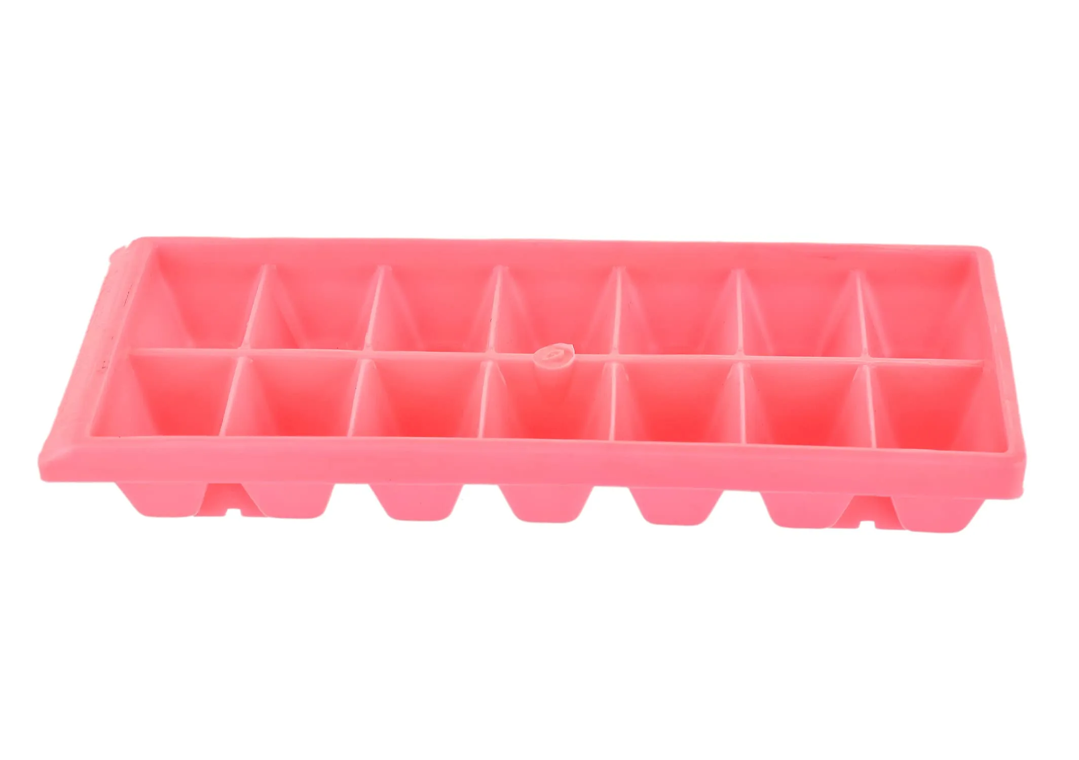 Heart Home Plastic Ice Cube Tray Set with 14 Section- Pack of 6 (Cream & Pink & Blue)-HS43HEARTH25797