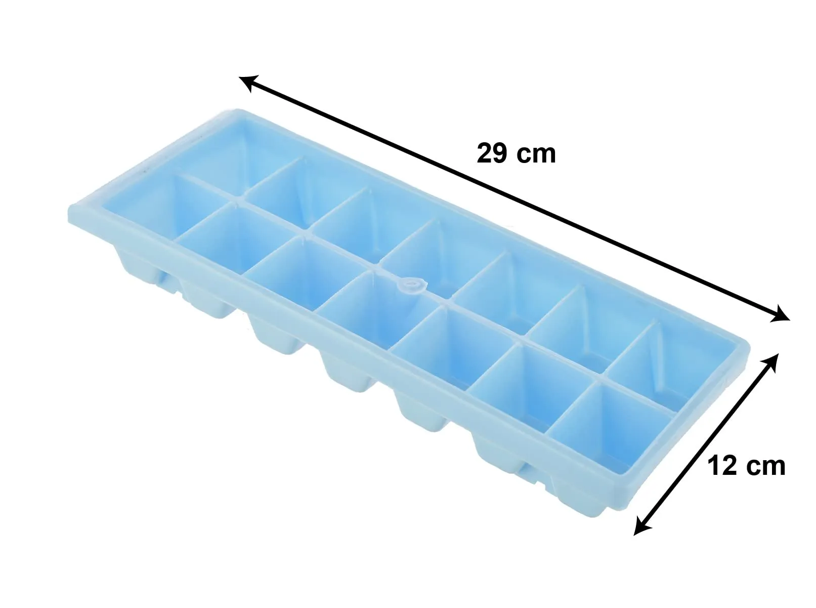 Heart Home Plastic Ice Cube Tray Set with 14 Section- Pack of 6 (Cream & Pink & Blue)-HS43HEARTH25797