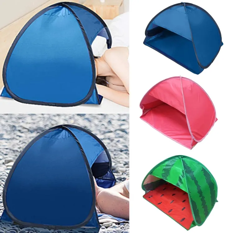 Indoor and Outdoor Automatic Quick Opening Sunshade Headrest Tent, Size: M 70x50x45cm(Red)