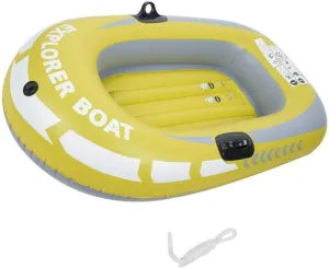 Inflatable Boat Inflatable Boat Set Thickened Rowing Boats for Kids Yellow One Person, Pool Rafts