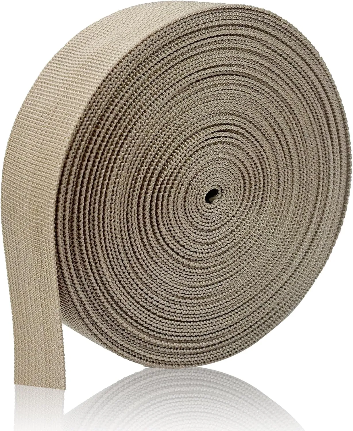 Khaki Webbing Straps1.5 Inch - 12 Yards 1-1/2 Inch Wide Polypropylene Straps for Lawn Chair Replacement, Backpack & Tote Bags, Decorative Webbing Straps for DIY Projects & Crafts