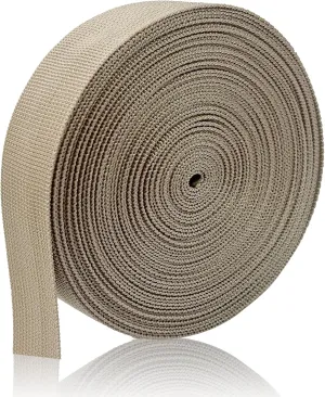 Khaki Webbing Straps1.5 Inch - 12 Yards 1-1/2 Inch Wide Polypropylene Straps for Lawn Chair Replacement, Backpack & Tote Bags, Decorative Webbing Straps for DIY Projects & Crafts