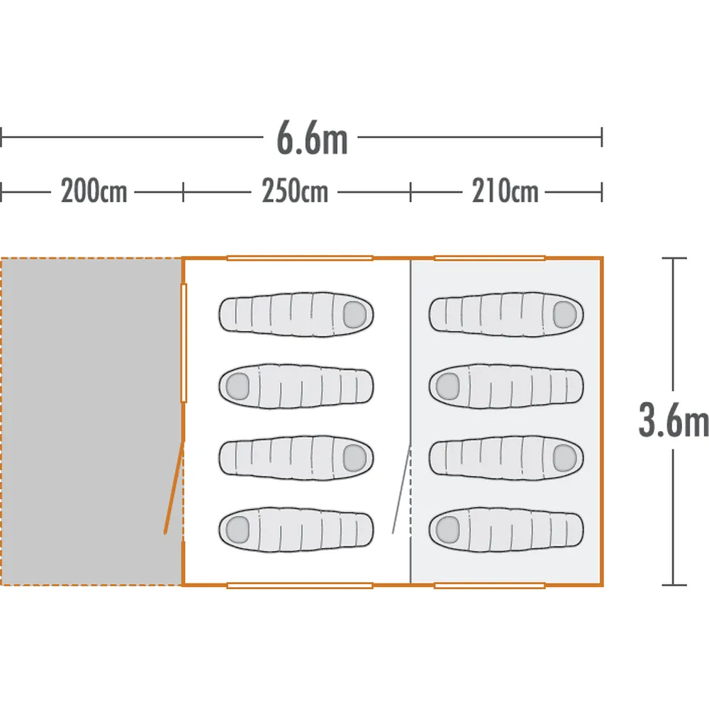 Kiwi Camping Kakapo 8 Canvas Tent