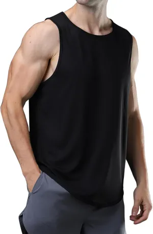 meioro Men's Workout Tank Top Mesh Sleeveless Gym Muscle T Shirts Quick Dry Bodybuilding Shirt Summer Athletic Tank Tops