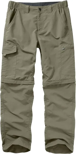 Mens Hiking Pants Convertible Lightweight Quick Dry Zip Off Fishing Safari Camping Travel boy Scout Pants