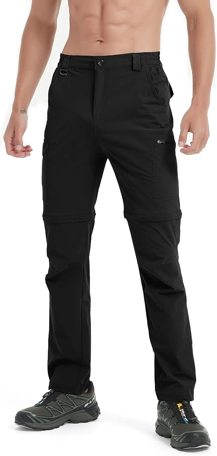 Men's Hiking Pants Convertible Zip Off Lightweight Waterproof Quick Dry Outdoor Fishing Travel Safari Camping