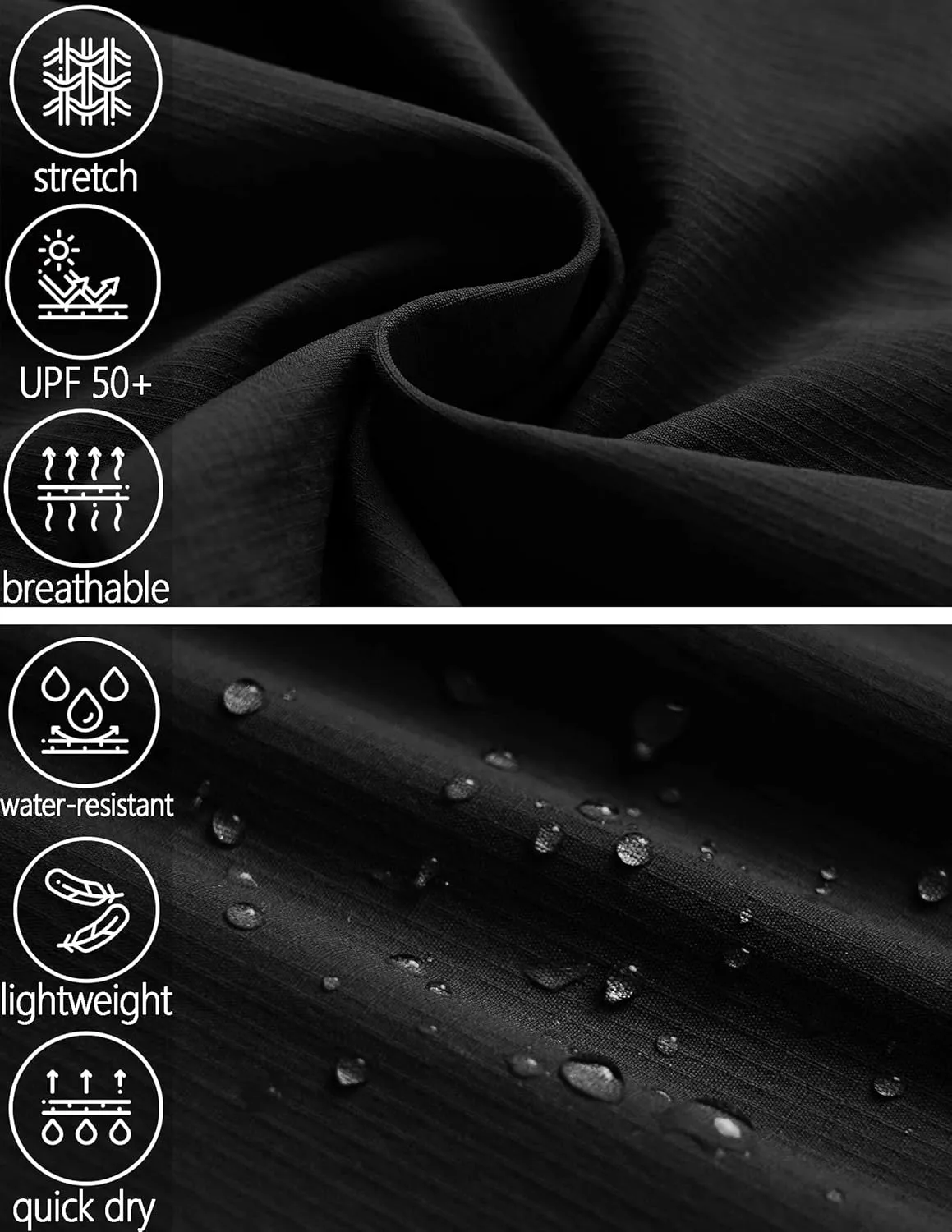 Men's Hiking Pants Convertible Zip Off Lightweight Waterproof Quick Dry Outdoor Fishing Travel Safari Camping