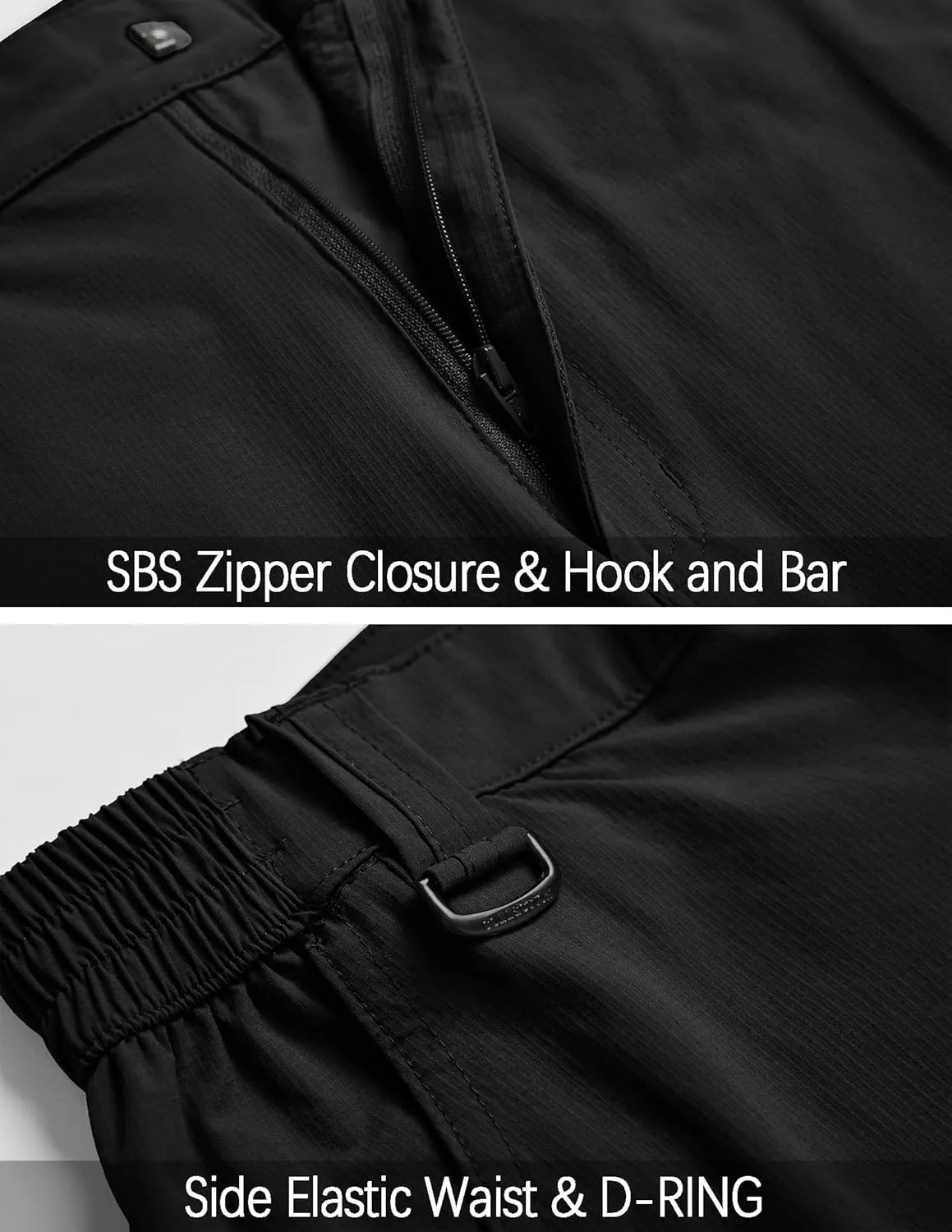 Men's Hiking Pants Convertible Zip Off Lightweight Waterproof Quick Dry Outdoor Fishing Travel Safari Camping