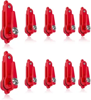 MiOYOOW 10PCS Heavy Tension Snap Release Clips, Red Fishing Release Clips for Outdoor Sea Fishing