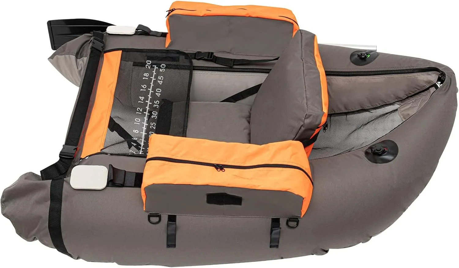 nflatable Fishing Boat Inflatable Boat Set with a Hand Air Pump Outdoor Inflatable Raft for Fishing Rafting and Exploring Adjustable Seats with Backrest (286.6lbs Load Capacity Gray)