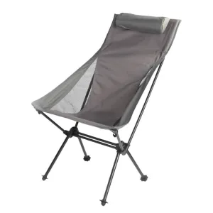 Outdoor Camping Aluminum Alloy Portable Folding Beach Chair, Colour: Without Pocket (Dark Gray)