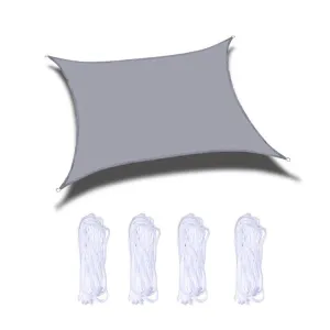 Outdoor Garden Sunshade Sail Waterproof Anti-UV Canopy, Size: 4m x 7m(Grey)