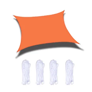 Outdoor Garden Sunshade Sail Waterproof Anti-UV Canopy, Size: 5m x 6m(Orange)