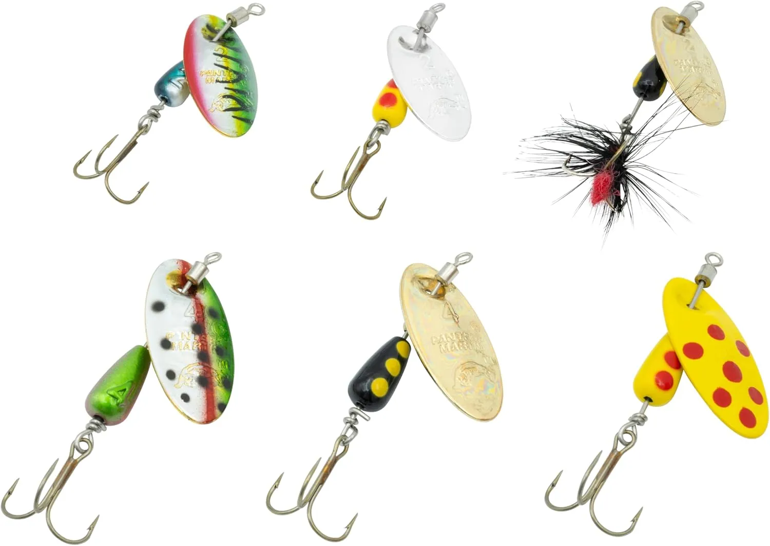 Panther Martin Fishing Lures 6-Pack All Time Greatest Fish Catcher World Famous Spinning Lures in Value Kit Spinners for Trout, Salmon, Panfish, Bass, Crappie & Perch.