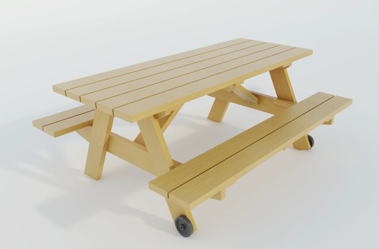 Picnic Table Plans - DIY Outdoor Patio Garden Furniture - Build Your Own