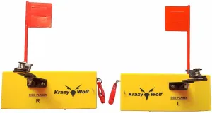 Planer Board (P007,P009),Includes Spring Flag System,Left&Right L8 xW3,L10 Xw3.5,Pair,Yellow