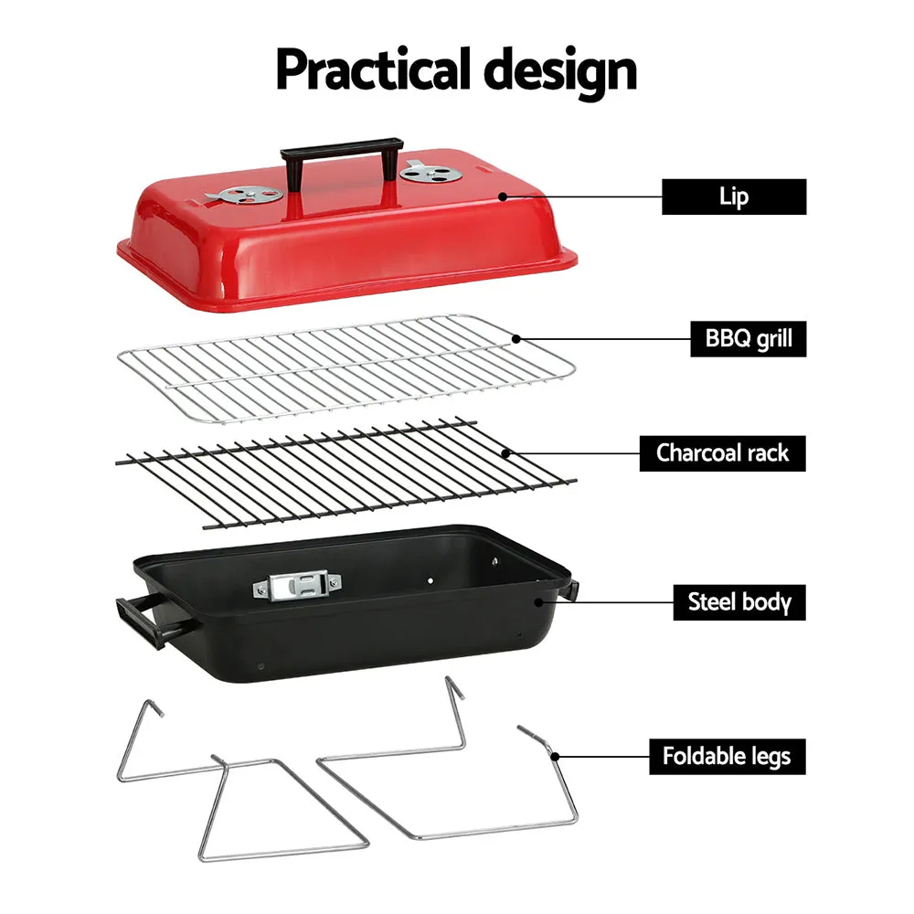 Portable Charcoal BBQ Grill, Lightweight, Steel, Grillz
